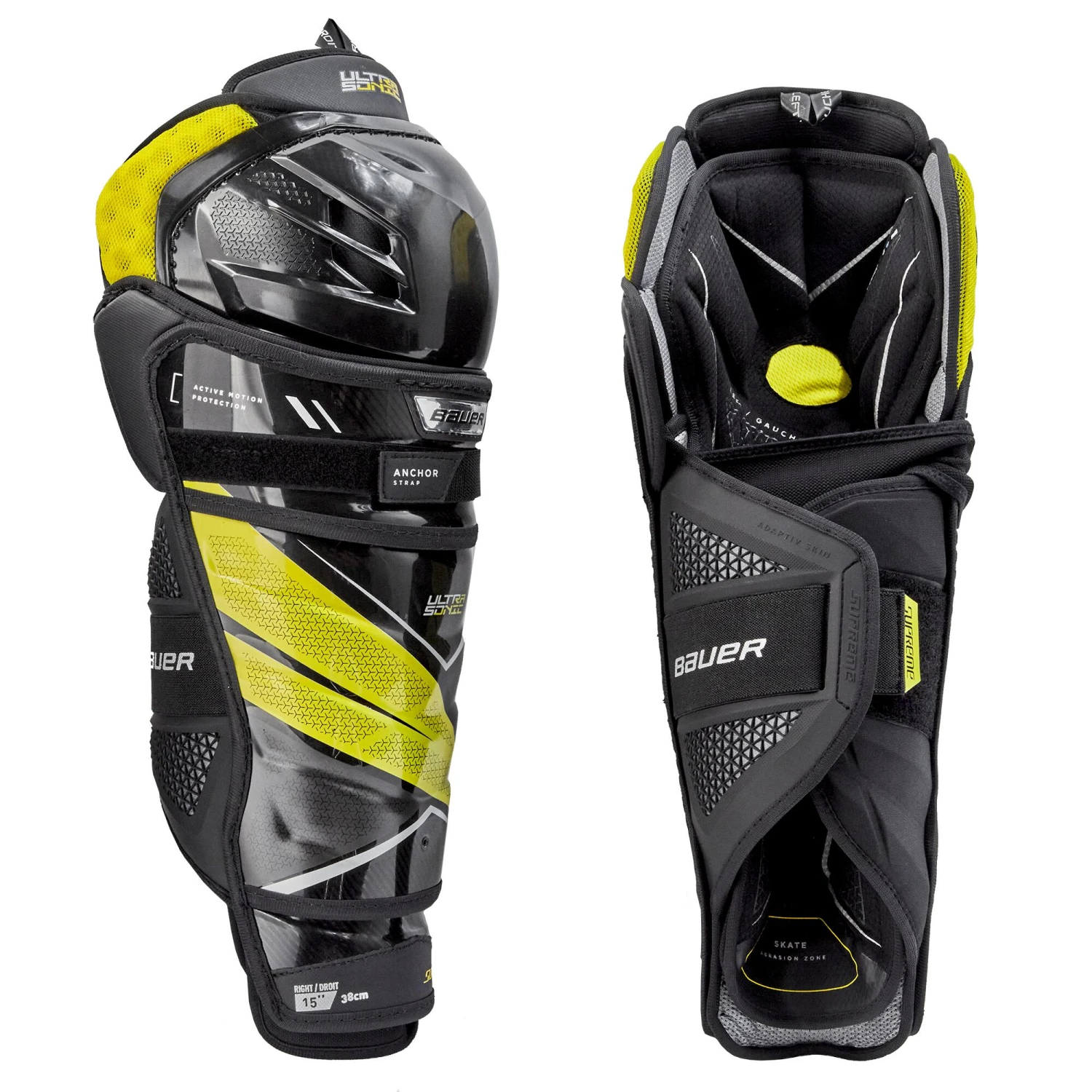 Bauer Supreme Ultrasonic Senior Hockey Shin Guards (2021) 4 Bauer Supreme Ultrasonic Senior Hockey Shin Guards (2021) - Image 2