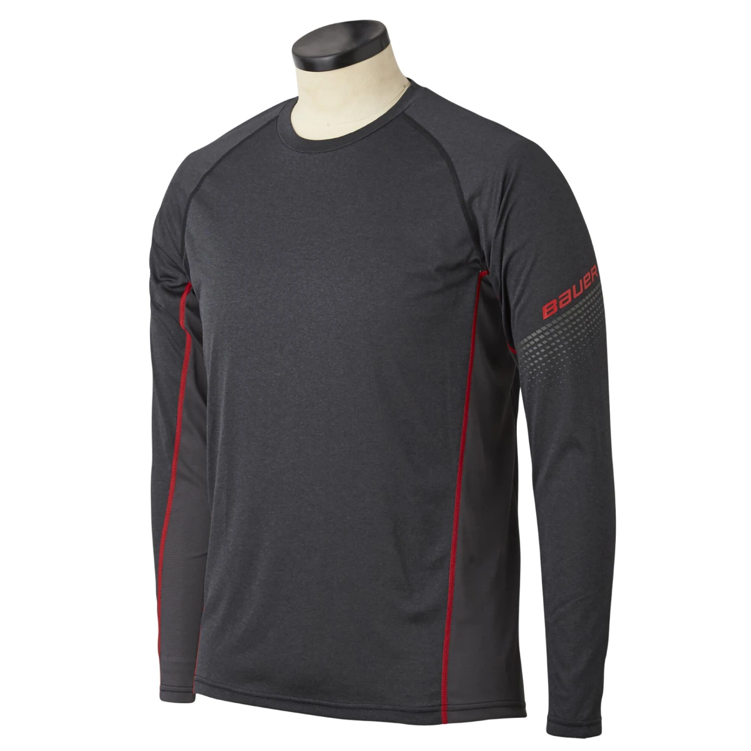 Bauer Essential Youth Long Sleeve Base Layer Top - Dark Grey (2019) 3 Bauer Essential Youth Long Sleeve Base Layer Top - Dark Grey (2019)