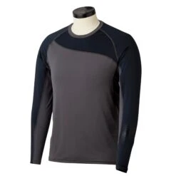 Bauer Pro Long Sleeve Base Layer Top - Dark Grey/Black (2019)