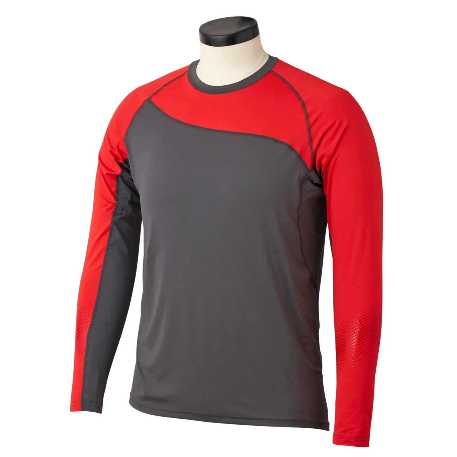 Bauer Pro Long Sleeve Youth Base Layer Top - Dark Grey / Red (2019) 3 Bauer Pro Long Sleeve Youth Base Layer Top - Dark Grey / Red (2019)